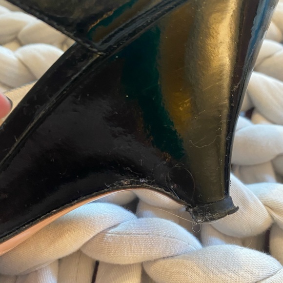 Prada T Strap Patent Leather Sandals - Picture 13 of 15